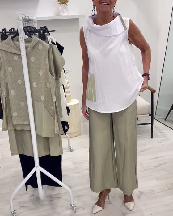 Dragt Ærmeløs Bred Krave Mode