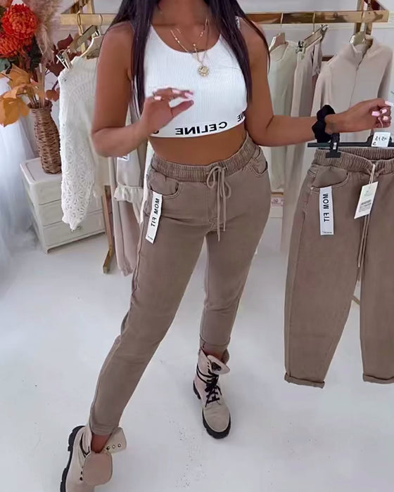 Bukser Elastisk Stretch Skinny