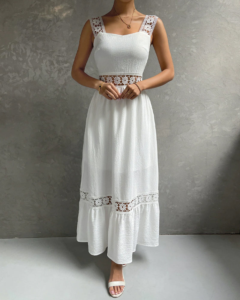 Kjole Spidskant Hålig Cami