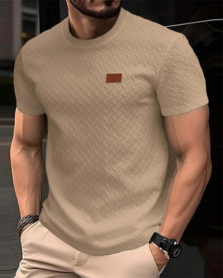 T-Shirt Herre Jacquard Kort Ærme