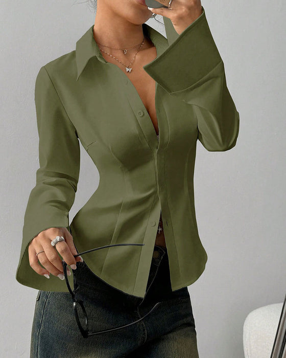 Eleganant Slim-Fit Damskjorte