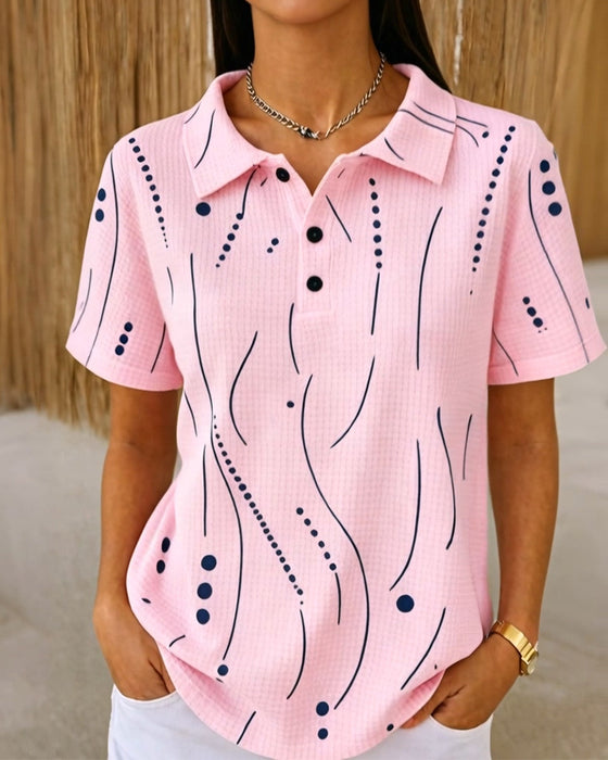 Bluse Polo Krave Linje Knap