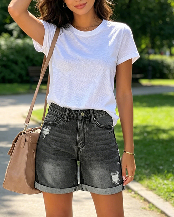 Shorts Distressed Revne Jeans