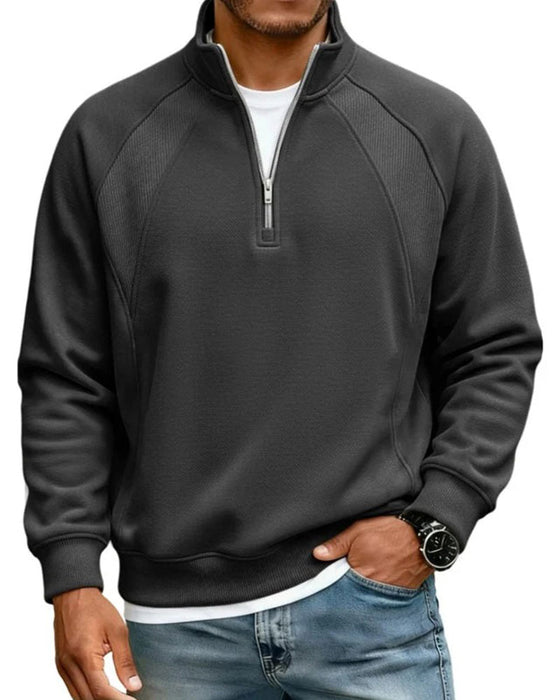 Sweatshirt Halv Zip Ståkrave