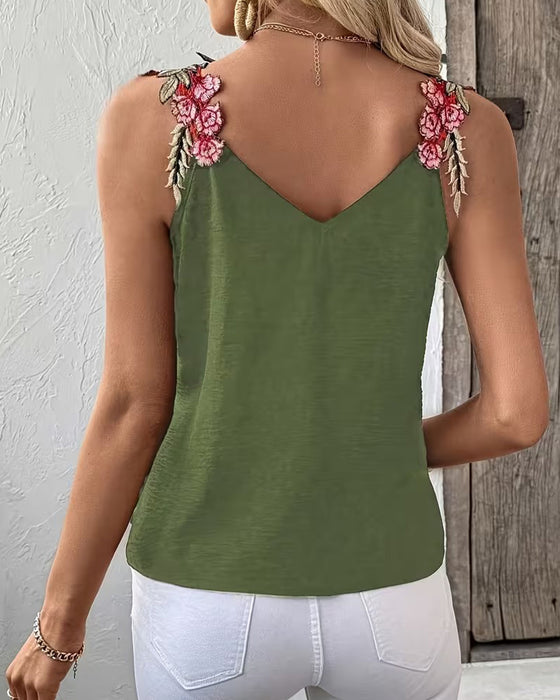 Tanktop Afslappet Blomstermønster