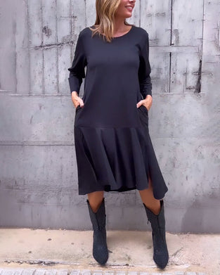 Kjole i løs pasform og lommer