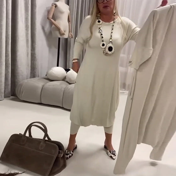 Jumpsuit Ensfarvet Langærmet Afslappet