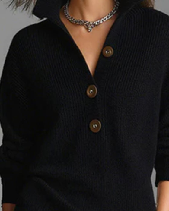 Sweater kjole afslappet ensfarvet efterår og vinter