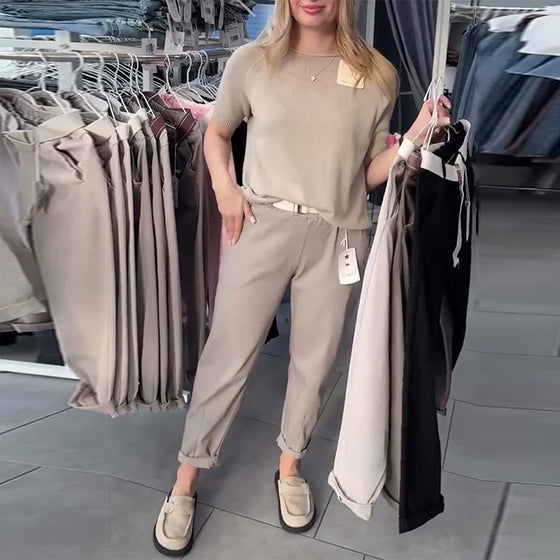 Bukser Ensfarvet Afslappet Lige