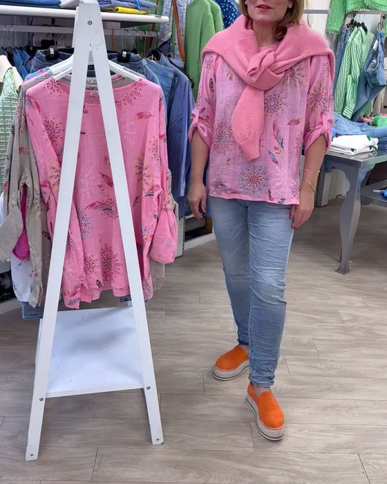 T-Shirt Langærmet Trykt