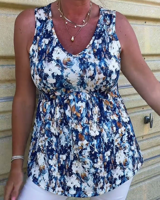 Tanktop Sexet Printet Ærmeløs