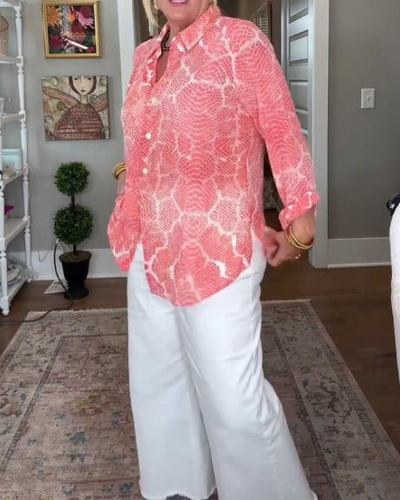 Blus Med Knappet Og Struktureret Egenskaper