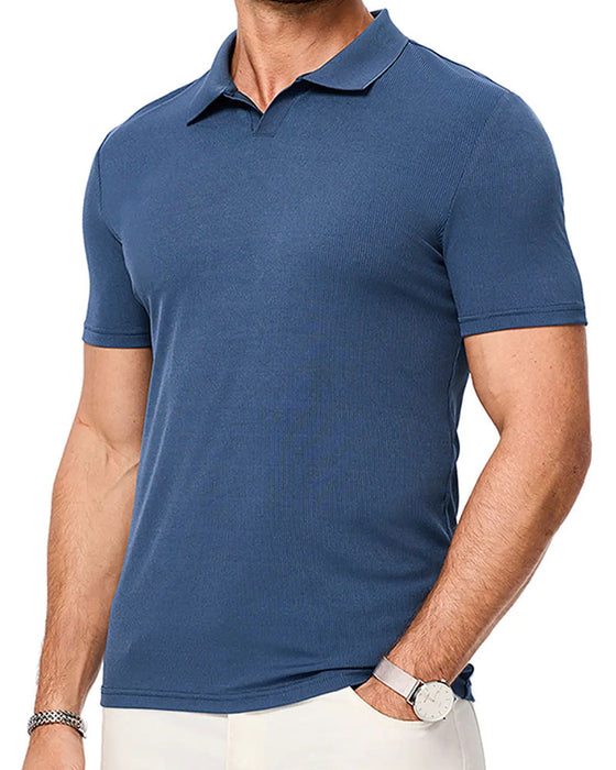 Herre-T-Shirt Afslappet Krave