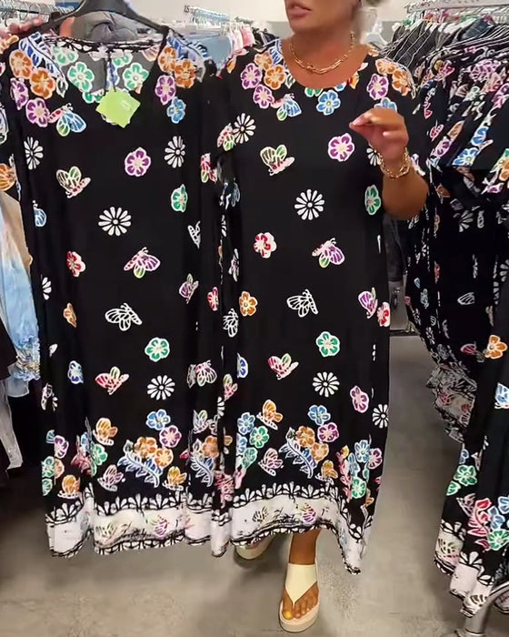 Kjole Oversize med Print Løs