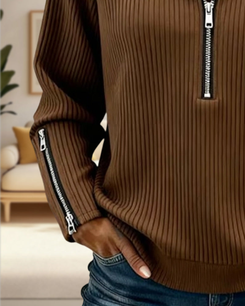 Sweatshirt Halvlås Krave Casual