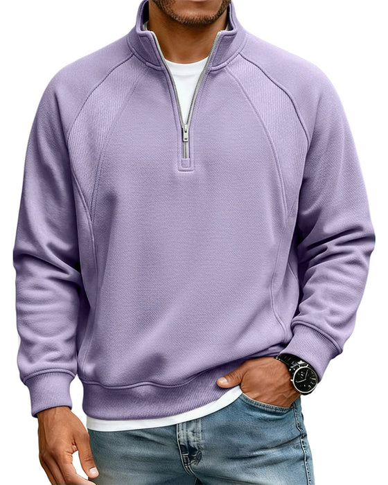 Sweatshirt Halv Zip Ståkrave