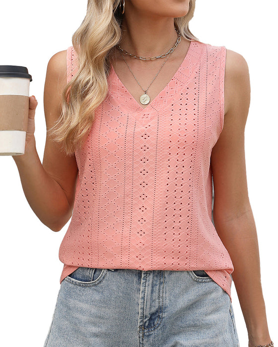 Tanktop Afslappet Enfarvet