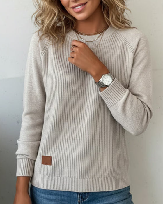 Pullover Med Moderne Rund Hals
