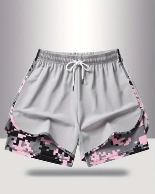 Shorts Snøre Camo Patchwork Anti-Eksponering