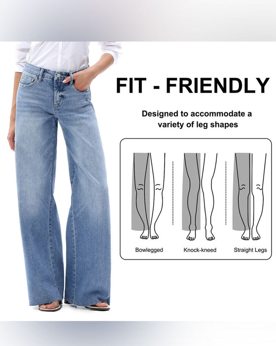 Jeans Lomme Knap Bredt Ben