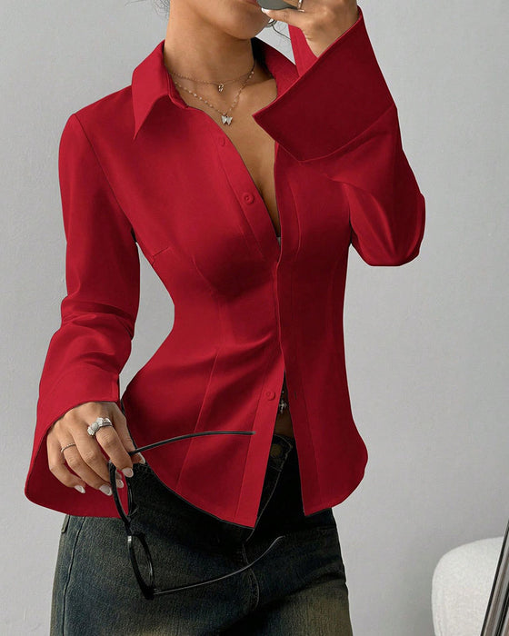 Eleganant Slim-Fit Damskjorte