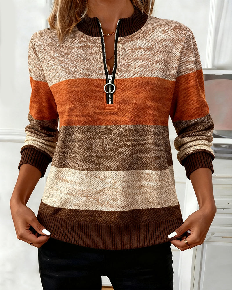 Swearshirt Med Stålsnak Og Striber