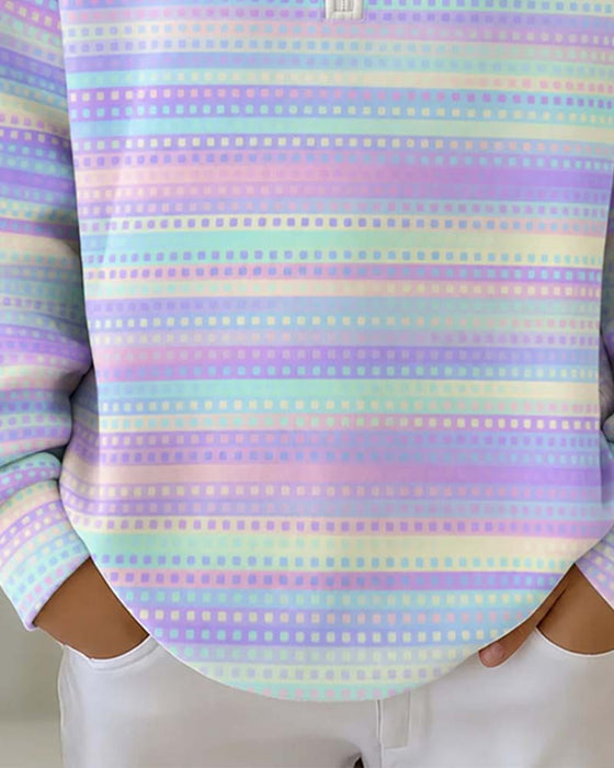 Sweatshirt Revers Langærmet
