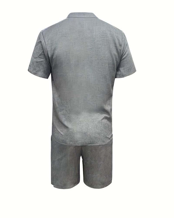 Herre Sæt Kortærmet Skjorte Og Shorts
