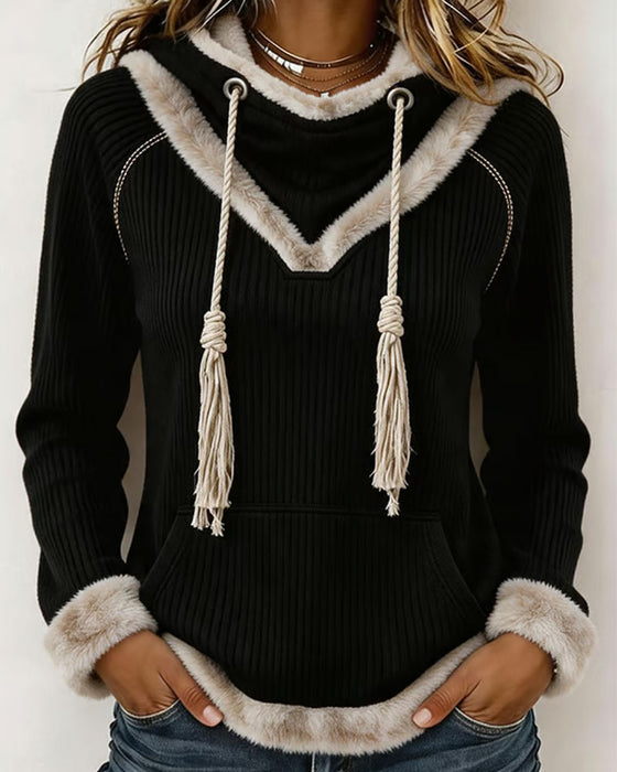 Hoodie Luftig Patchwork Casual