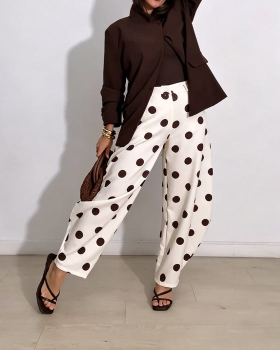 Bukser Vintage Polka Dot Casual Harem
