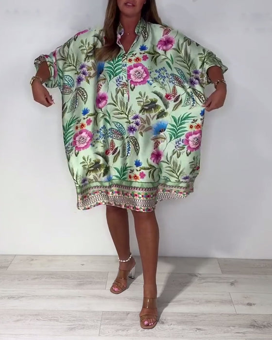 Kjole Ståkrave Ferie Blomster