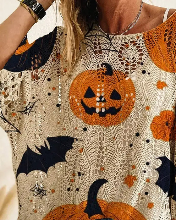 Pullover Rund Hals Udskæring