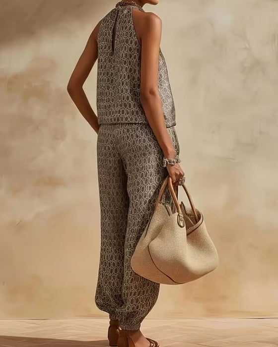 Sæt Geometrisk Halter Jogger