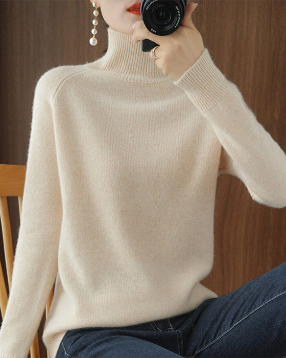 Elegant hvid turtleneck