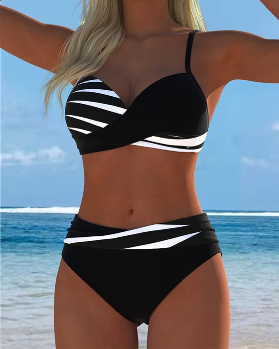 Bikini Kamisol Farveblok Kors