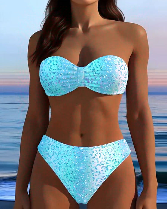 Bikini Leopardprint Bandeau