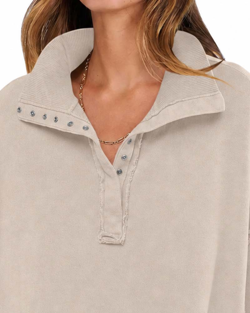 Sweatshirt Enfarvet Langærmet