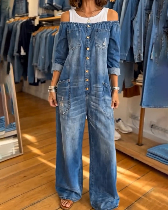 Jumpsuit Langærmet Farveblok