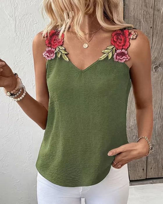 Tanktop Afslappet Blomstermønster