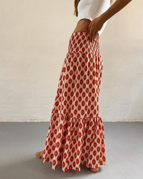 Boho-mønstret nederdel