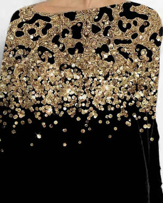 Afslappet Og Stilfuld Top Med Leopardtryk