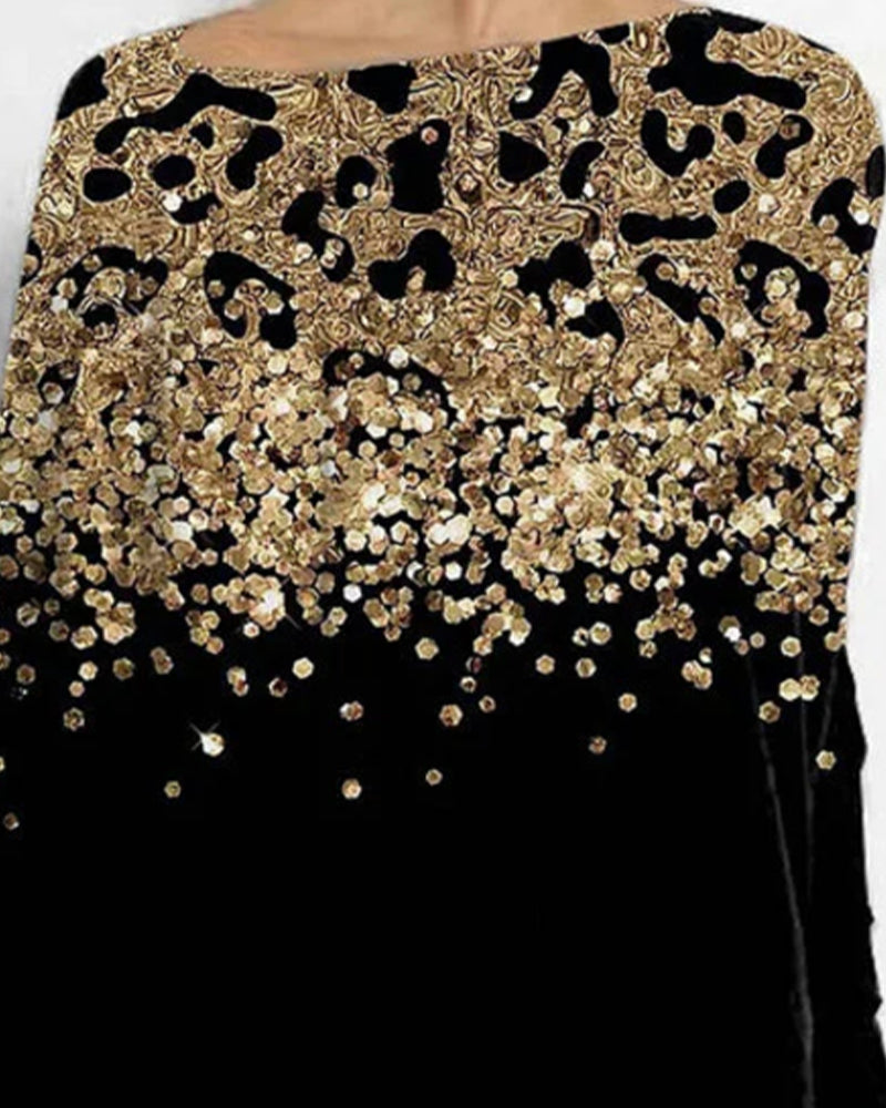 Afslappet Og Stilfuld Top Med Leopardtryk