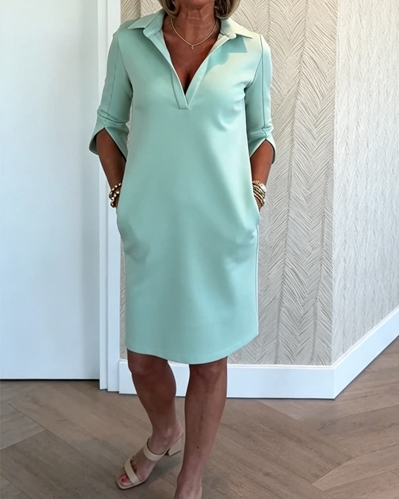 Kjole Slim Fit Kort Ærme Polo