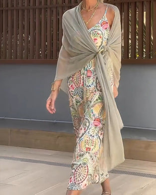 Kjole Trykt Strap Maxi
