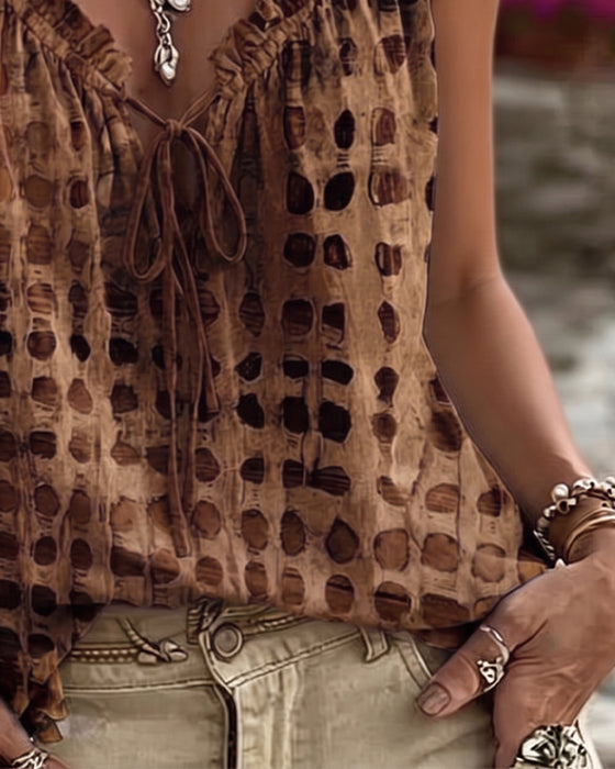 Tank Tops Polka Dot Tryk Rynke