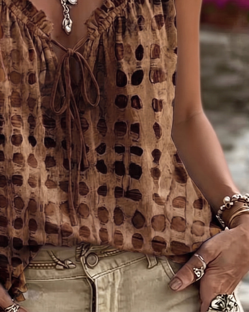 Tank Tops Polka Dot Tryk Rynke