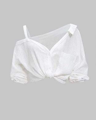 Bluse Enskulder Rem Twist