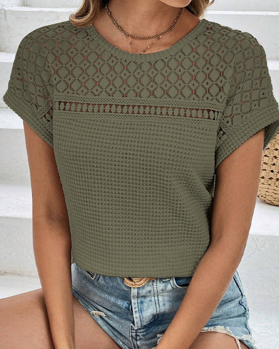 T-Shirt Raglan Net Hul Ud Åndbar