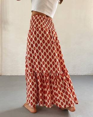 Boho-mønstret nederdel