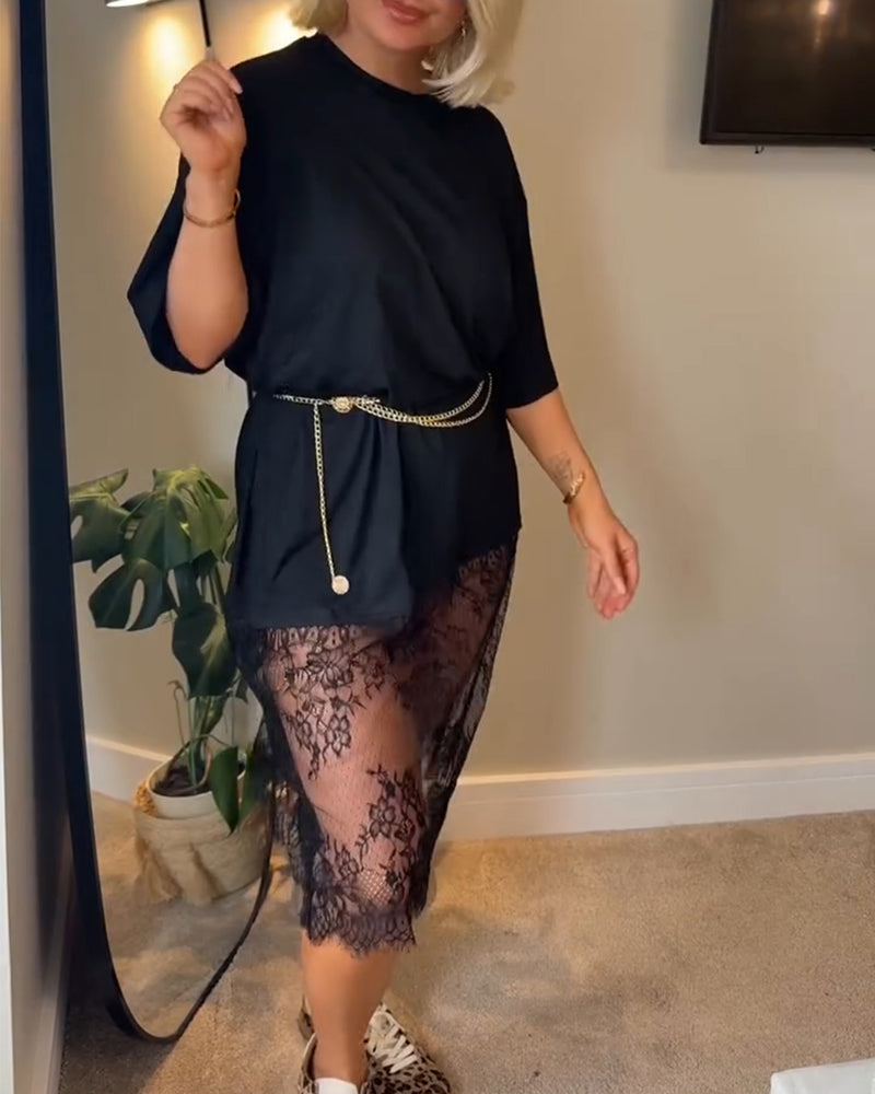Kjole Rundhalset Mode Casual